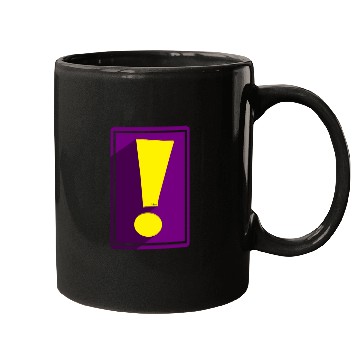 Discover Purple Whee! Shadow Exclamation Point Mugs