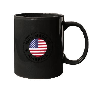 Discover USA Made in America flag stamp Mugs
