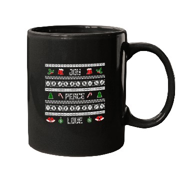 Discover 65 MCMLXV JOY PEACE LOVE CHRISTMAS SWEATER DESIGN Mugs