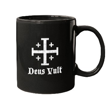 Discover Deus Vult Crusader Shield Cross Mugs