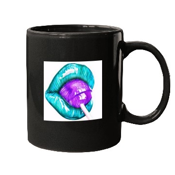 Discover GREEN LIPS AN LOLLIPOP Mugs