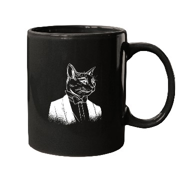 Discover Cool Cat in Suit Mugs
