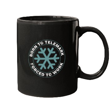 Discover Telemark Skiing Free Heel Ski Touring Snowflake Mugs