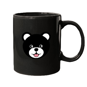 Discover Cute Black Teddy Bear Face Mugs