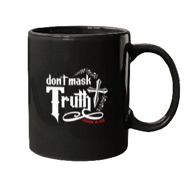 Discover Don't Mask Truth John 8 32 - Bible Verse Mugs