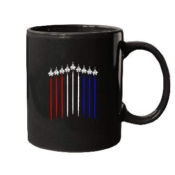 Discover F-22 Raptor Squadron USA Contrail American Flagf22 Mugs