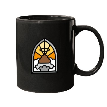 Discover Holy Shit stained glass Church poop Holy crap poo Mugs