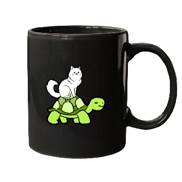 Discover Cat Riding Turtle for Turtle Theme Fan Mugs