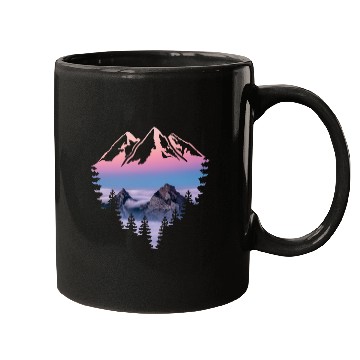 Discover Mountain Sunset Mugs
