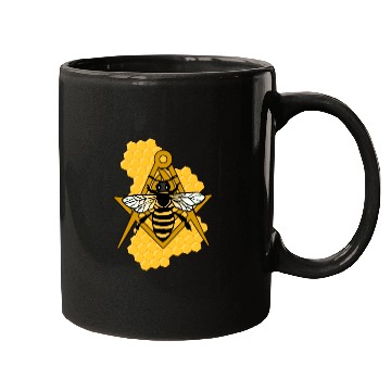Discover Masonic Emblem with Bee and Beehive Mugs