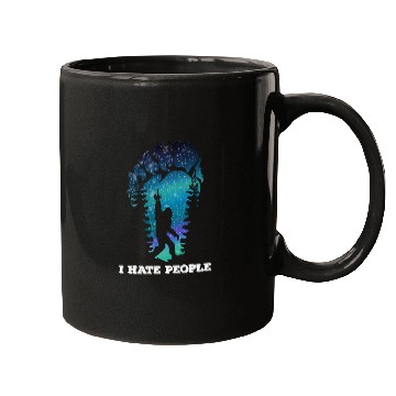 Discover Bigfoot Middle Finger I Hate People Sasquatch Mugs
