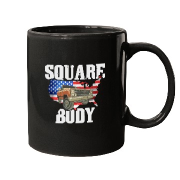 Discover Square Body - American Flag Truck Lovers Mugs