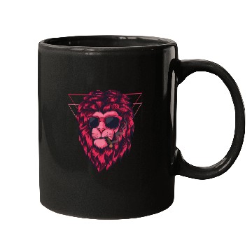 Discover Pngtree lion pink smoking vector illustration Mugs