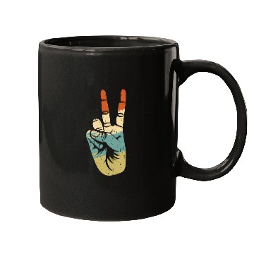 Discover Peace Hand Design Mugs