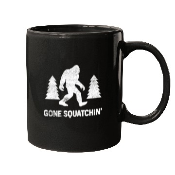Discover Gone Squatchin Bigfoot Sasquatch Distressed Mugs