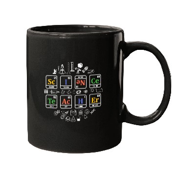 Discover Science teacher periodic table chemistry elements Mugs