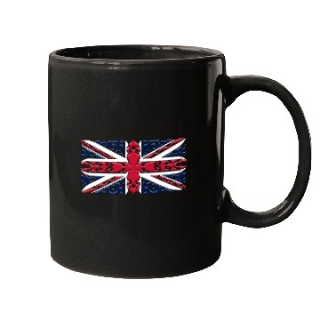Discover Union Jack British Flag Ornamental Style Mugs