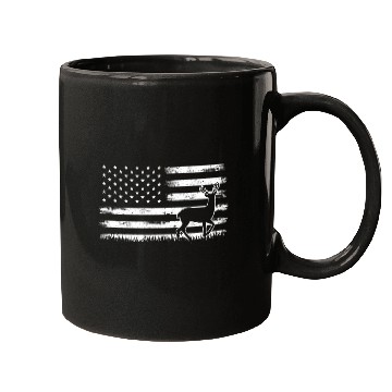 Discover Deer Hunting American Flag Mugs