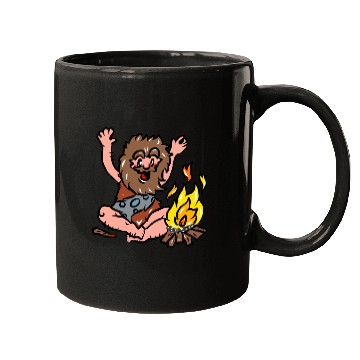 Discover Caveman with Fire Mugs