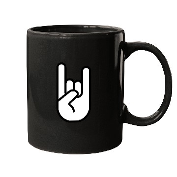 Discover Heavy metal rock hand icon 02 Mugs