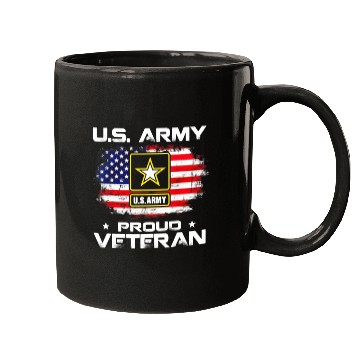 Discover US Army Proud Veteran With American Flag Gift Mugs