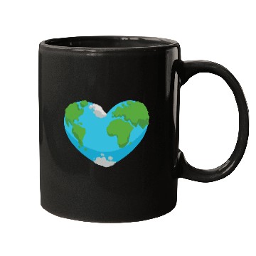 Discover Earth heart nature planet design Mugs