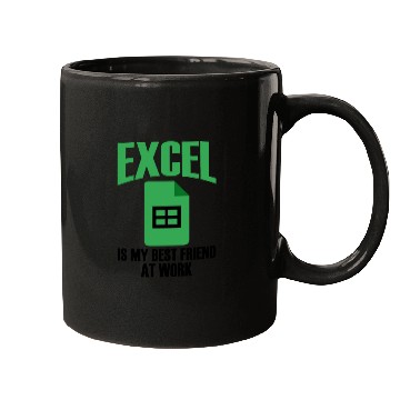 Discover Excel Best Friend At Work Spreadsheet Accountant Mugs