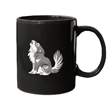 Discover Cute Baby Howling Wolf Cub Gifts Animals Lover Mugs