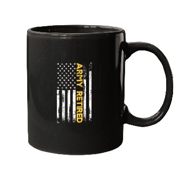Discover Retired US Army Thin Gold Line American Flag Mugs