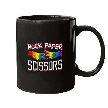 Discover Rock Paper Scissors Lesbian LGBTQ Pride Mugs