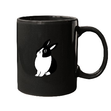 Discover Black And White Dutch Rabbit Mugs