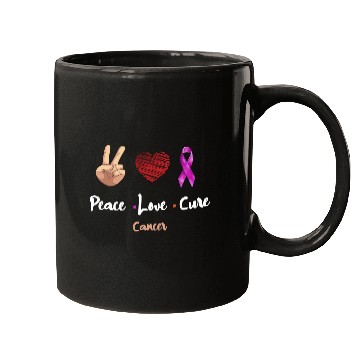 Discover Peace Love Cure Cancer Mugs