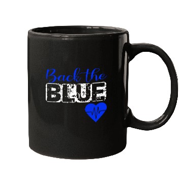 Discover Back the Blue Police Support Mugs