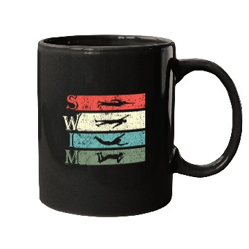 Discover Retro Vintage Swimming Swimmers Swim Mugs