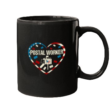 Discover Postal worker mail carrier Heart Love Mugs