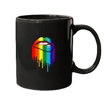 Discover LGBTQ RAINBOW Lip Bite - Lip Bite Rainbow Pride Mugs