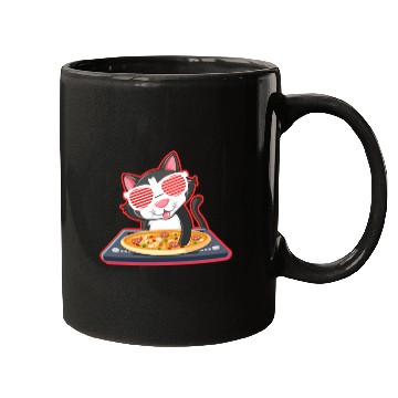Discover DJ Cat Pizza Mugs