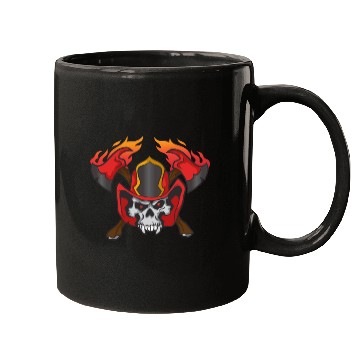 Discover Job Flame Skull Mugs