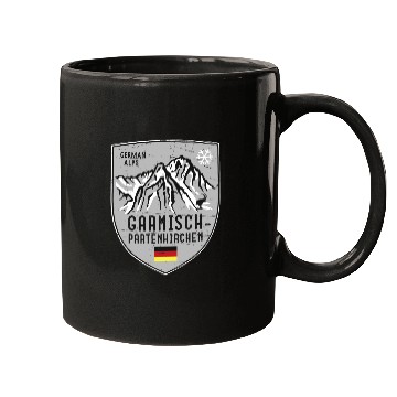 Discover Garmisch Mountain Germany Emblem Mugs