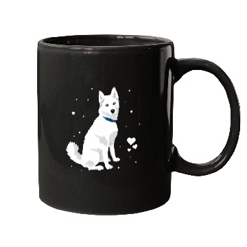 Discover Cute White Siberian Husky Sweet White Snow Dog Mugs