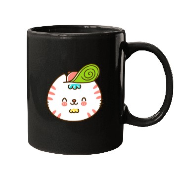Discover Kawaii Cat Head Smiling Mugs