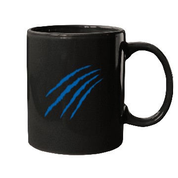 Discover Cat Claw Marks (Blue) Mugs