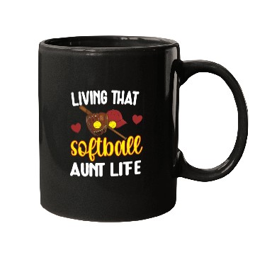 Discover Softball Aunt Softball Lover Auntie Mothers Day Mugs