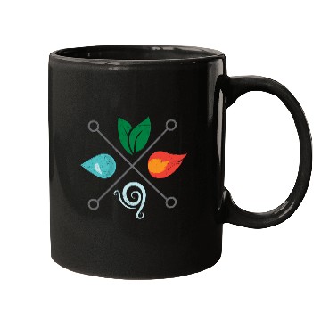 Discover Symbol Four Elements Earth Airt Fire Water Gift Mugs