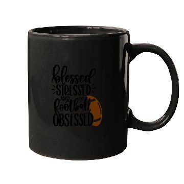 Discover Football Game Day - Blessed Stressed Obsessed Mugs