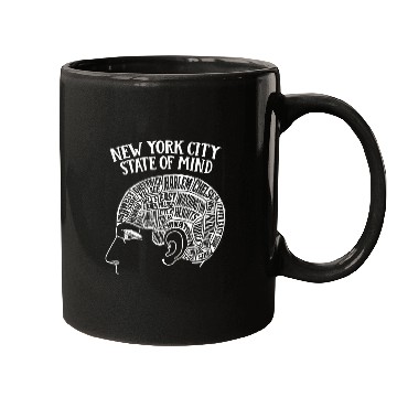 Discover New York City Brain Head Design Mugs
