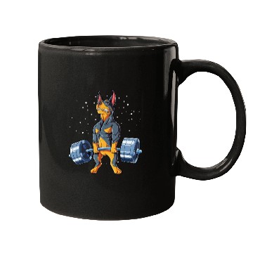 Discover Doberman Weightlifting Gym Mugs