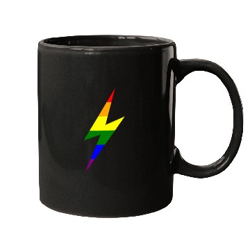 Discover Rainbow Lightning Bolt Mugs