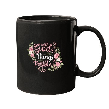 Discover With God All Things Are Possible Jesus Christian Mugs