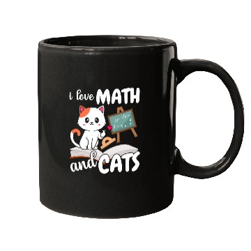 Discover I Love Math And Cats Mathematics Mugs